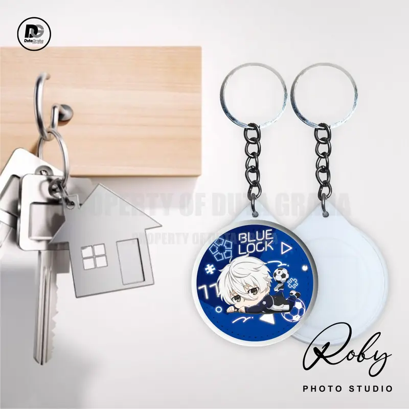 [KEYRING PRESS] BLUE LOCK CHIBI KARAKTER Gantungan Kunci Keychain Aksesoris Souvenir ANIME BOLA YOICHI ISAGI ITOSHI 2