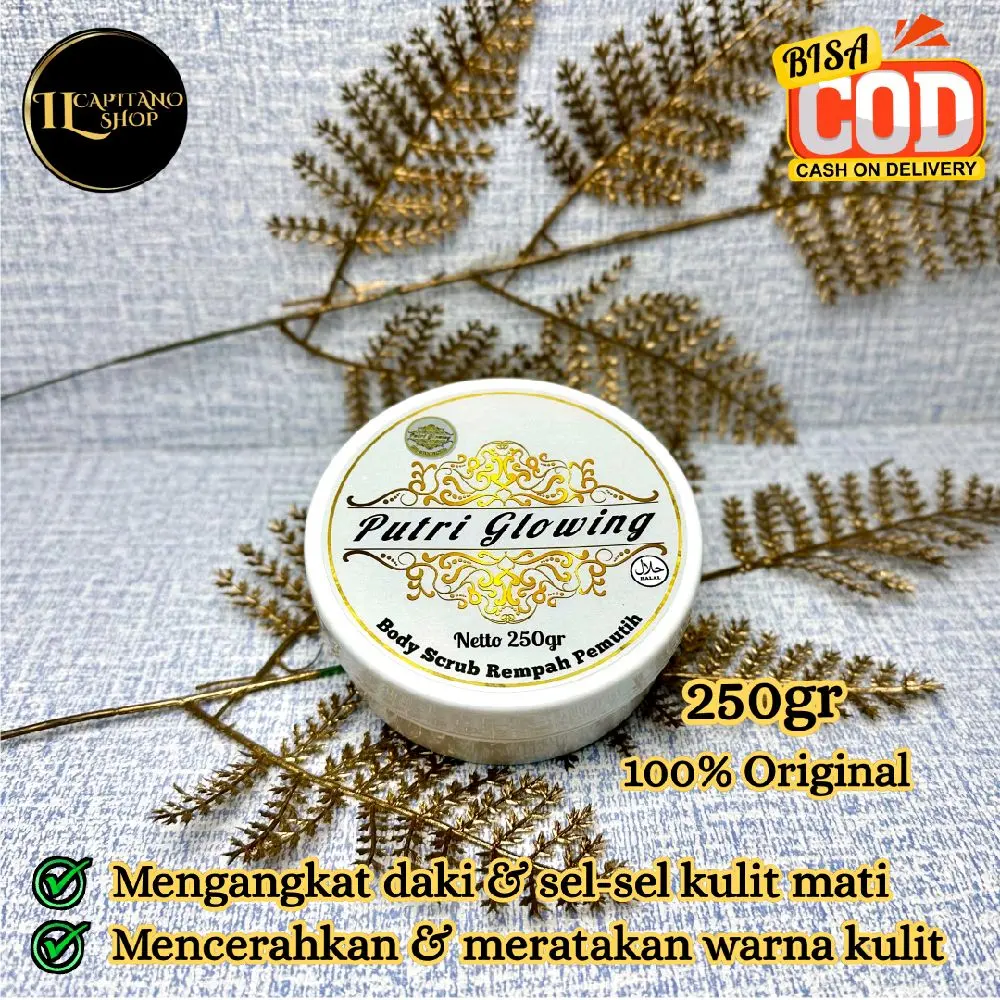 Body Scrub Rempah Pemutih PUTRI GLOWING Netto 250 gram Original