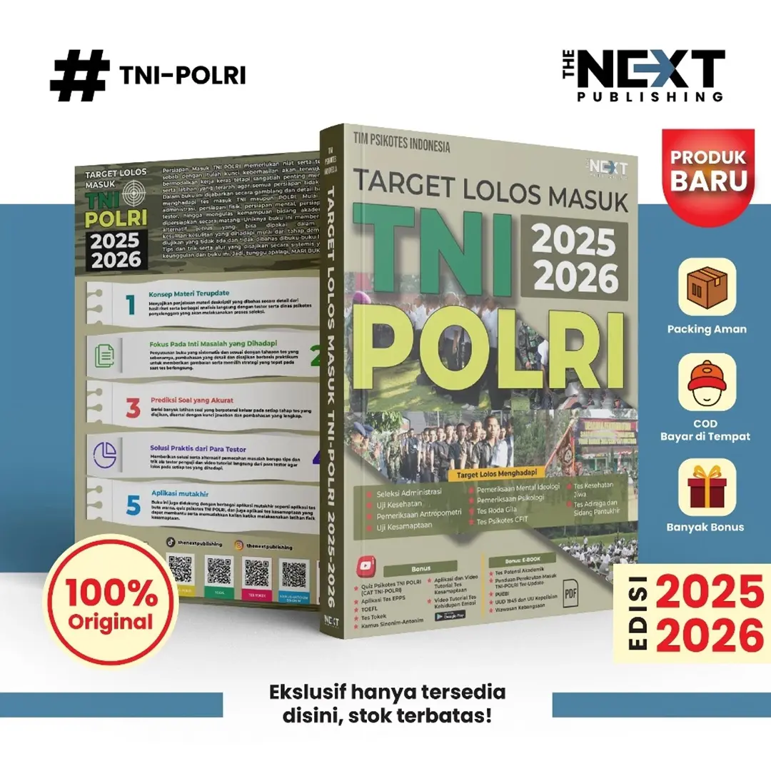 BUKU TARGET LOLOS MASUK TNI POLRI 2025 2026