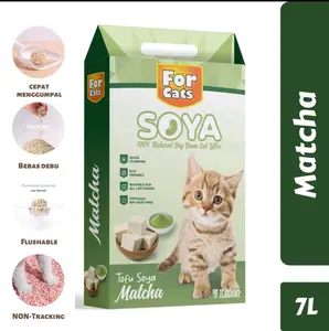 FORCATS Soya Cat Litter Pasir Kucing Tofu 7L / 2.5KG Gumpal Wangi Buang Toilet