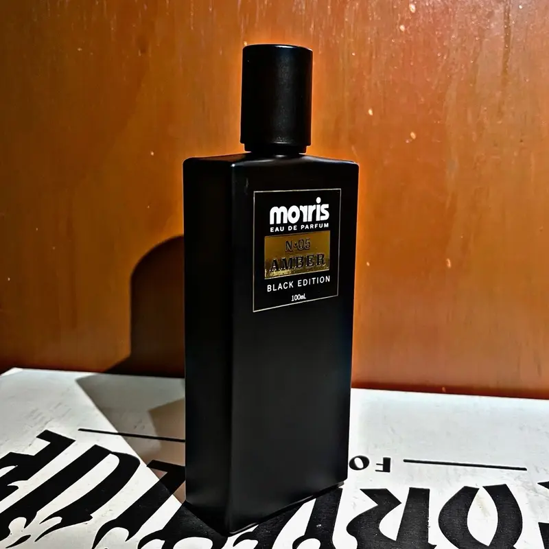 Pria Tahan Lama Moris Eau De  Amber 100ml - Black Edition - Wangi, Alis, Kuku, Tatto, Eyeliner, Laundry, Mascara, Hidung, Telinga, Kutek Elegant Perfume Parfum 3
