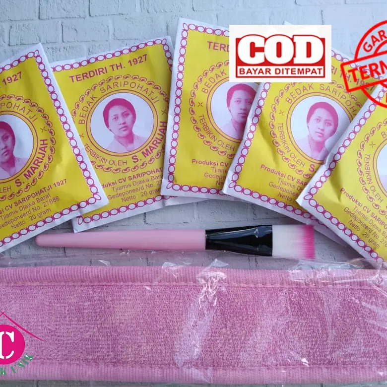 bedak viral 5 Saripohatji 1 Kuas Dan 1 Bando Cantik 0