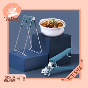 Alat Penjepit Panci Stainless Steel / Penjepit Piring Anti Panas / Penjepit Mangkok Panci Serbaguna