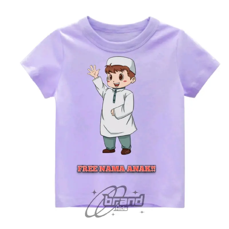 BAJU KAOS ATASAN ANAK MUSLIM, BAHAN PREMIUM 100% BISA REQUEST NAMA!! 5