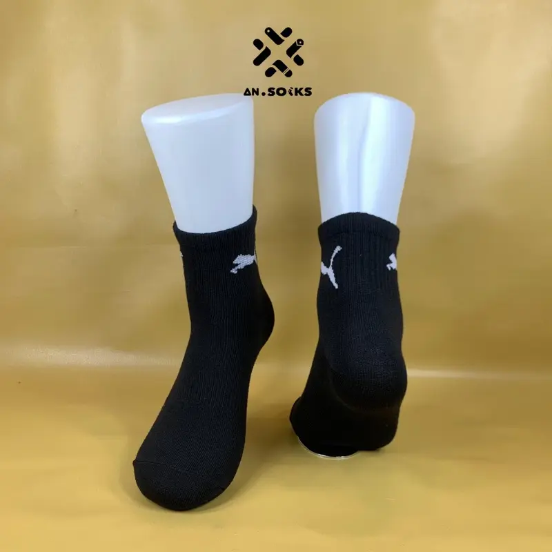 Kaos Kaki Oldschool Pendek Motif PUM4 Putih Dan Hitam Unisex Pria Wanita 1
