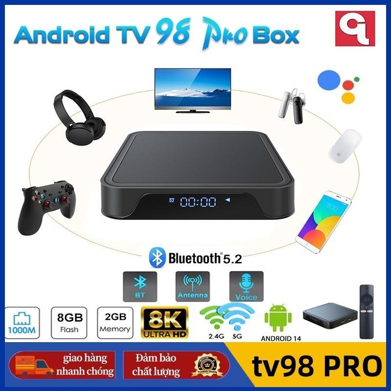 Android TV Box MXQ Pro 4K, Hộp giải mã TV Internet, Tiếng Việt Wifi5G, độ phân giải 4K, 8G+128GB/16GB+256GB, Bluetooth 5.2, 8K Ultra HD, 2.4G/5G, Android 14, Hỗ trợ Karaoke, Xem phim Online, Chơi Game, Tăng sáng tạo cho trẻ
