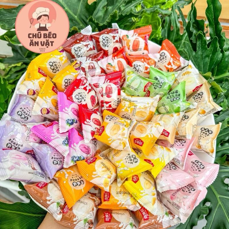 1kg Bánh Mochi Kem Lạnh Có 13 Vị: Đậu Nành, Bơ, Xoài, Đào, Khoai Môn, Sầu Riêng, Socola, Chuối, Cam, , Việt Quất, Chanh Dây [NGÀY IN TRÊN BÁNH LÀ NGÀY SẢN XUẤT-HSD: 120 NGÀY] Food Ăn Vặt Thức Ăn Cake live