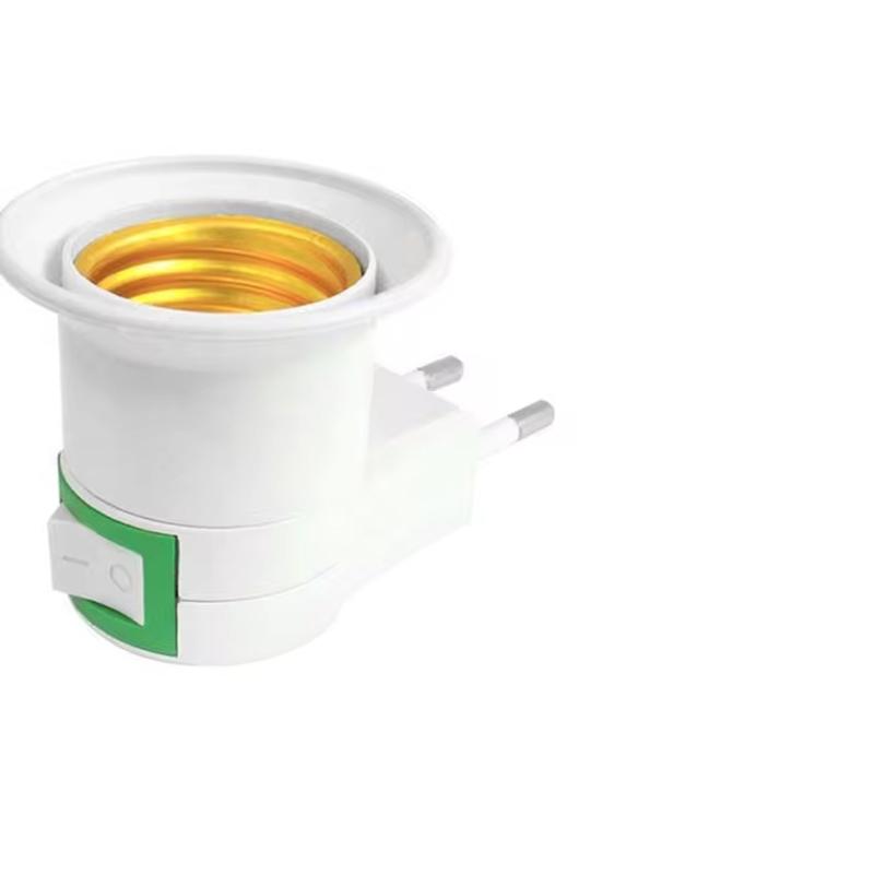 Product Introduction of EU US AU plug E27 LED Lamp Base power Holder Converter for led light Bulb Adapter socket AC Power 110V 220V EU Plug Switch  SG2H 73