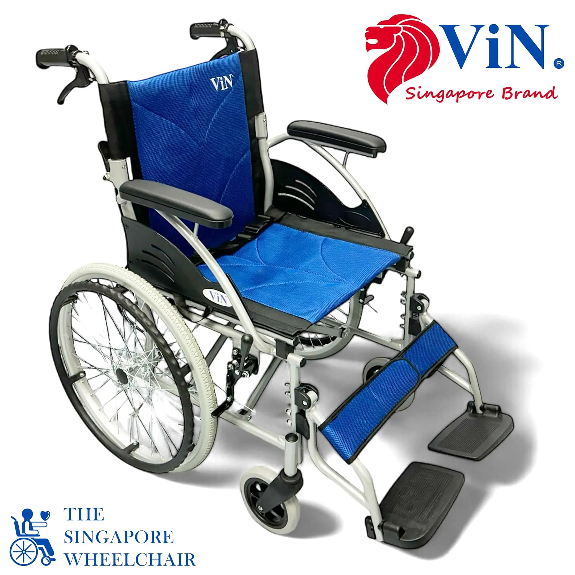 ViN-32A Lightweight Self Propelled Wheelchair Hold 100 kg | Hold Weight 10 kg | Foldable Self Propelled Wheelchair for Elderly Portable and Compact for for Car Boots