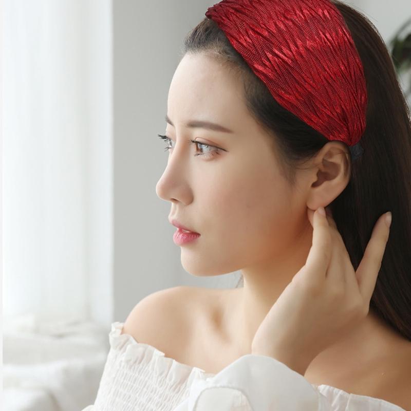 Product Introduction of Ladies Women's Headband Fashion Sweet Head Wrap Hair Band Non-slip Wide Lace Hairband 12