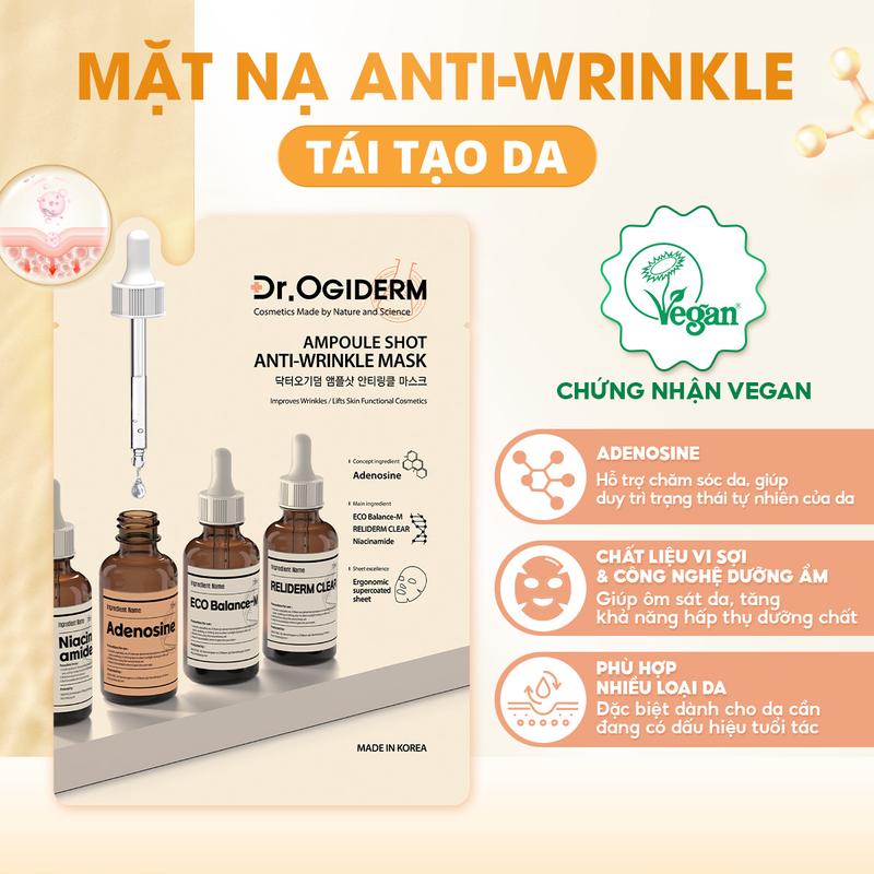 [DEAL ĐỘC QUYỀN] DR OGIDERM COMBO 2 Hộp Mặt Nạ Vải Vi Sợi Ampoule Shot Mask Công Nghệ Chăm Da Thế Hệ Mới Từ Hàn Quốc 30ml 7