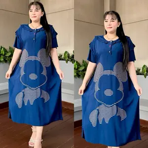 Daster JENNY LD 120 busui rayon premium Motif karakter terbaru viral Kantong Nyaman Adem