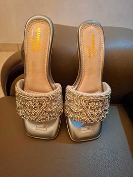 Product Review of GV 52 - Sandal heels wanita elegan hak lancip 5 cm model kokop variasi permata - MERLIN from a**7 1