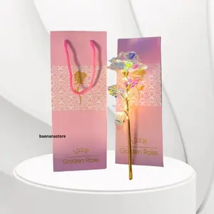 Gift Box Mawar Putih LED - Gift Anniversary Valentine Graduation Sidang Birthday Bunga Hadiah