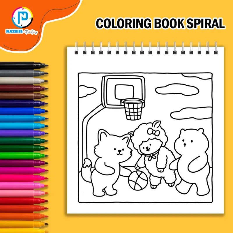 Hygge Vibes Coloring Book Buku Mewarnai spiral 3