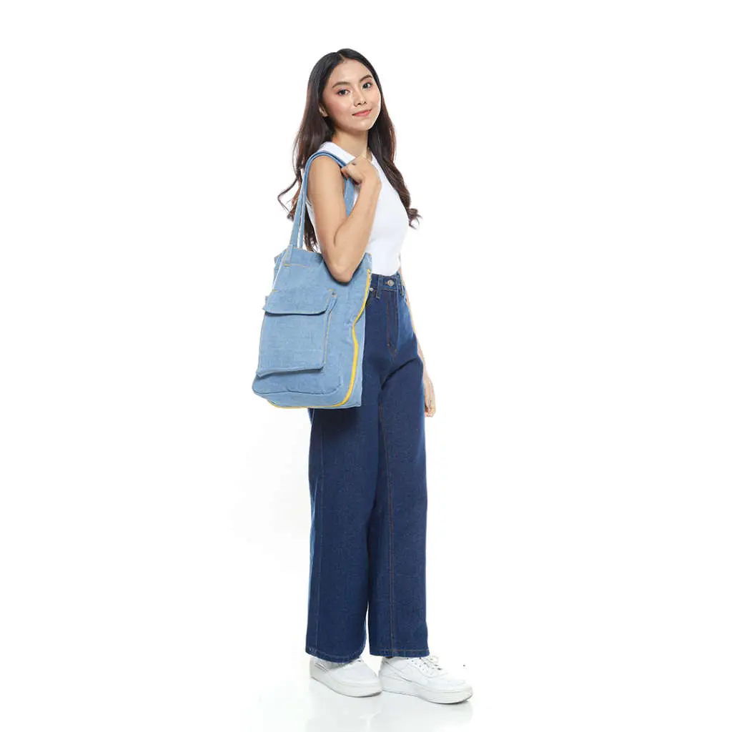 Joy Totebag Light Blue | Tas Jeans Wanita