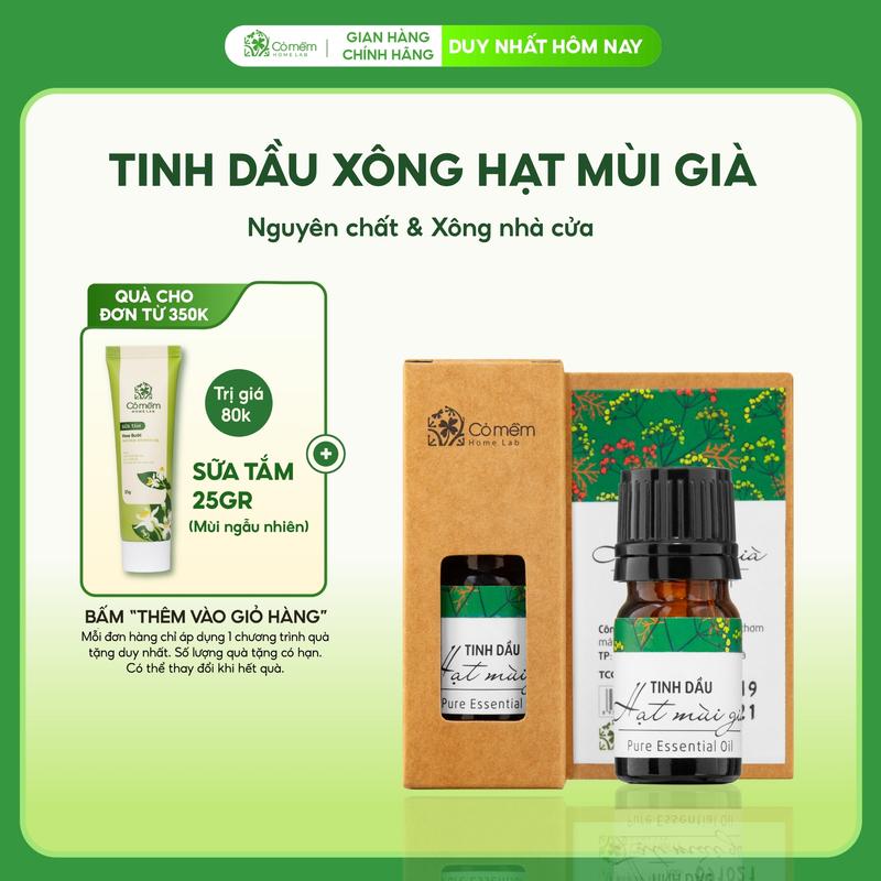 Tinh Dầu Hạt Mùi Già Thiên Nhiên Nguyên Chất Giúp Thư Giãn Cỏ mềm Homelab 5ml