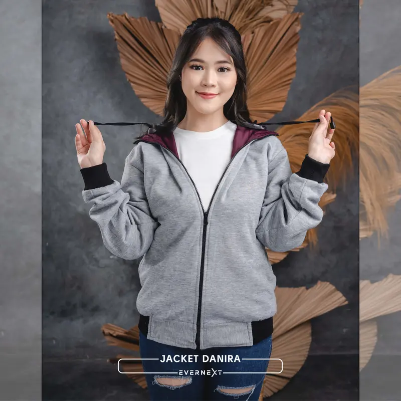 EVERNEXT Jaket Bolak Balik Wanita Jaket Outdoor Cewek Jaket Motor Danira Reversible Jacket Fleece Wanita Nyaman Outer Tebal 1