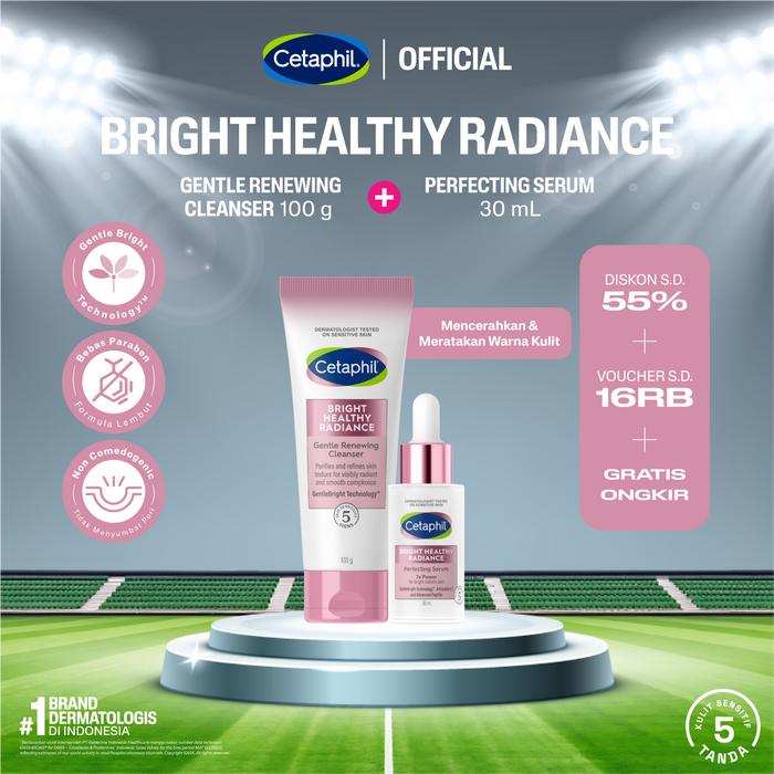 Gambar Cetaphil Brightness Gentle Renewing Cleanser 100ml + Perfecting Serum 30ml - BGRC-BPS dari Cetaphil Indonesia Kota Tangerang Tokopedia
