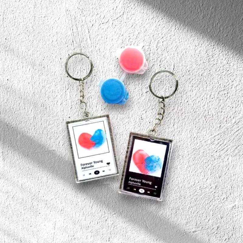 Product Introduction of GANCI SPOTIFY SIDIK JARI FREE CAT SIDIK JARI Keychain Akrilik Kunci Love Biru 13