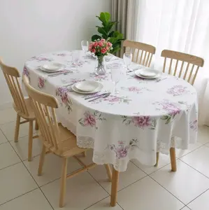 TAPLAK MEJA MAKAN OVAL/LONJONG UNTUK 6-8 KURSI 152 X 228 CM ANTI AIR/WATERPROOF MEWAH ELEGANT PREMIUM