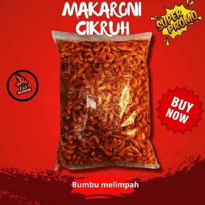 MAKARONI CIKRUH 1 KG LEZAT & GURIH Food Snack Cemilan Crispy Kering Camilan Snack Cemilan Jajanan Keripik Makanan