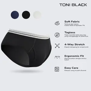 Toni Black - Celana Dalam Briefs Anak Laki-Laki Katun Premium 934