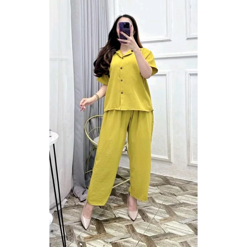 BAJU SETELAN CRINGKEL AIRFLOW WANITA LD110 I CEKH I BAJU TIDUR SANTAI WANITA BUSUI ONESET Piyama 8
