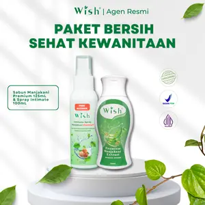 Paket Bersih Sehat Kewanitaan - [Wish Intimate Spray + Sabun Premium Manjakani 125mL drBoyke] - Feminine Hygiene Perawatan Gatal Keputihan Bau