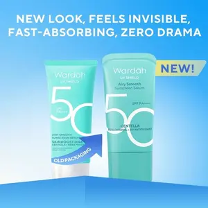 Wardah UV Shield Airy Smooth Sunscreen Serum SPF50 PA++++ 25ML Tabir Surya Wajah Mencerahkan Kusam Centella Bera Mineral