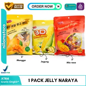 Jelly jagung Naraya/ Permen Lunak Naraya  Corn Jelly 330g - 3D Corn Jelly 330g Food Jeli - Jelly Mangga Naraya