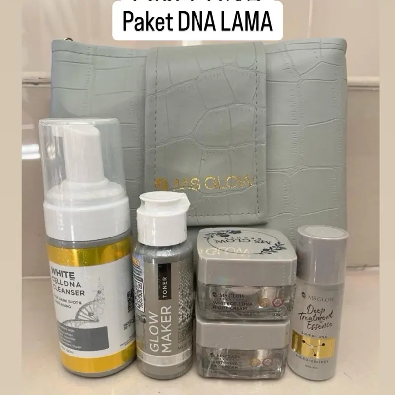 Ms glow paket wajah isi 5 type LAMA  free dte mini 2