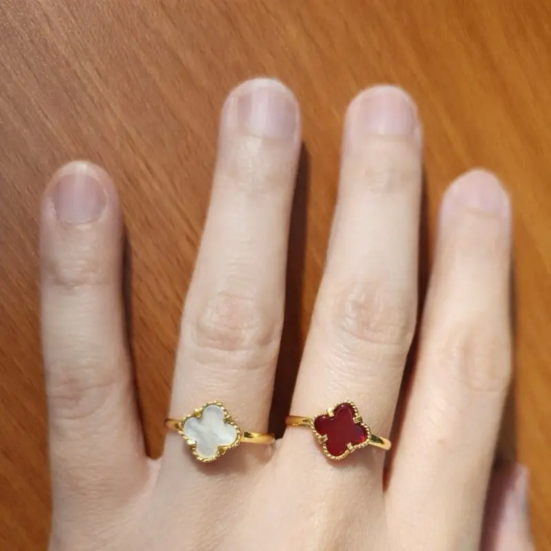Cincin Bunga Hitam berat 1 Gram