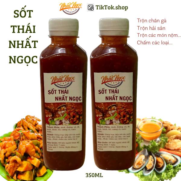 Combo 2 Chai Sốt Thái Nhất Ngọc 350ml, Trộn Chân Gà, Tai Heo, Tôm, Mực, Hoa Quả, Sốt Ngon Đậm Vị, Nhất Ngọc Food