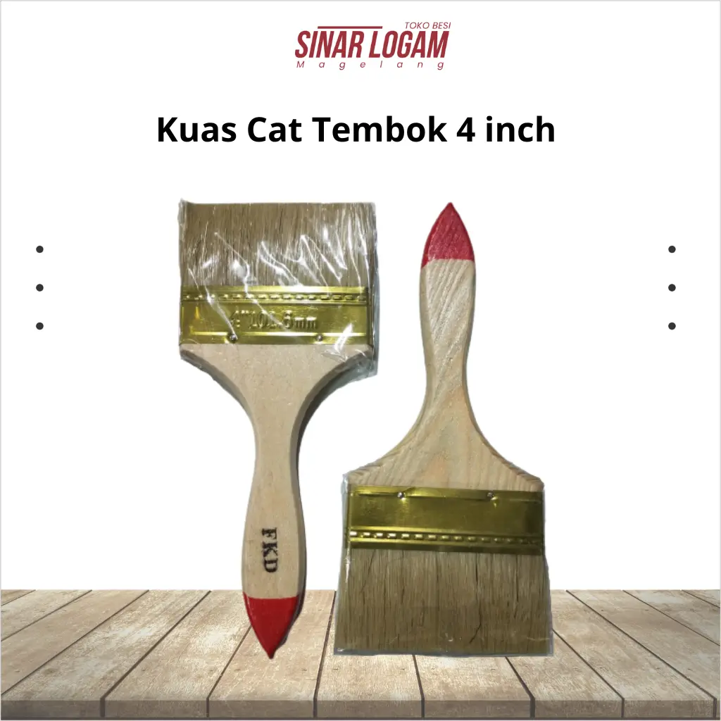 KUAS CAT TEMBOK CAT BESI 4 INCH KUAS CAT KAYU PAINT BRUSH 4" BULU LEMBUT TEBAL