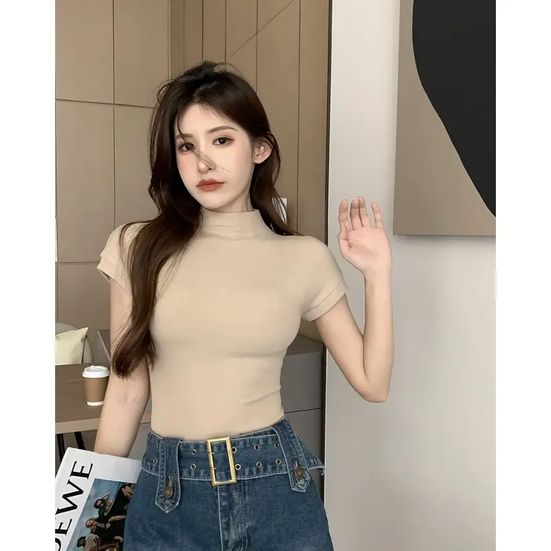 [Premium] Crew Neck Basic Slim T-Shirt (S/M/L) 7