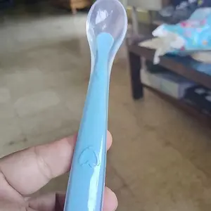 Sendok Makan Bayi Silikon MPASI Bahan BPA Free Lembut
