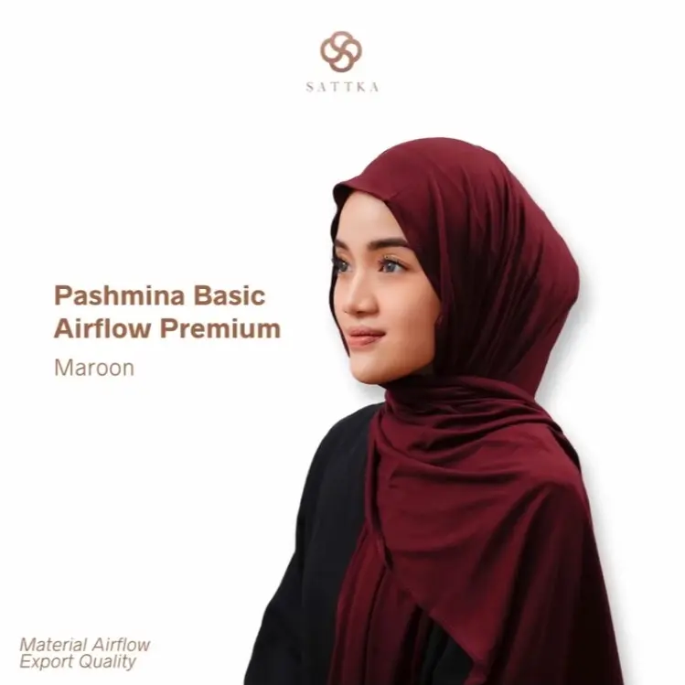 Pashmina Airflow Premium Sattka / Adem lentur Ringan 5