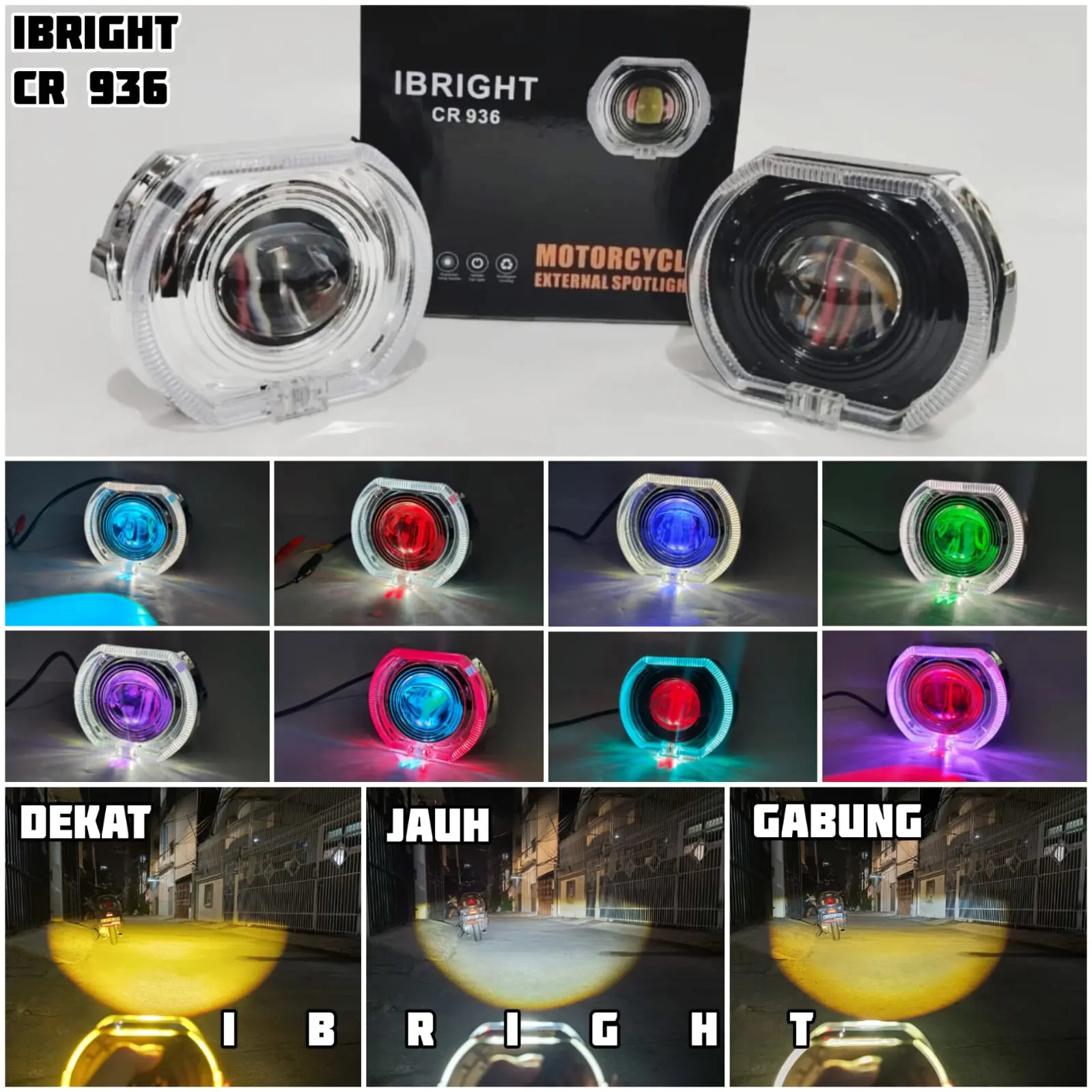 IBRIGHT CR936 - Projie Biled Cut Off 4.5inc Black & Silver Series