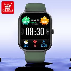OLEVS Smart Watch For Men And Women Original Branded Waterproof LvZL8203 Device Wearable Green Smartphone