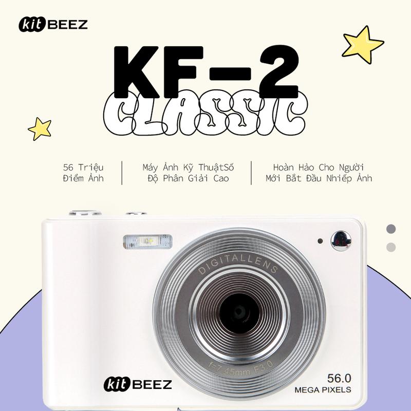  【KiTBEEZ KF-2 MÁY ẢNH CCD KITBEEZ KF-2 - 56MP MÀN HÌNH 2.8" | QUÀ TẶNG SIÊU XINH CHO HỌC SINH SINH VIÊN! 