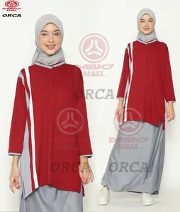 Setelan Baju Senam Muslimah Rok Celana / Model Celana Rok Muslimah Setelan Baju Olahraga Wanita Kaos Panjang Sport