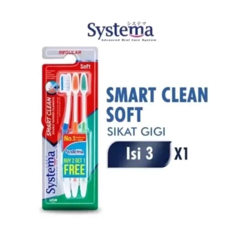 ￼SYSTEMA SIKAT GIGI REGULAR SOFT ISI 3 PCS 0