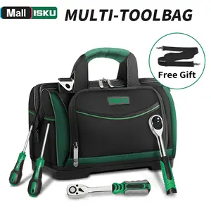 ISKU Tool Bag 16-20 Inch Kain Oxford Tebal Anti Air & Tahan Banting Tas Alat Perkakas Profesional Kapasitas Besar dengan Tali Bahu Ergonomis