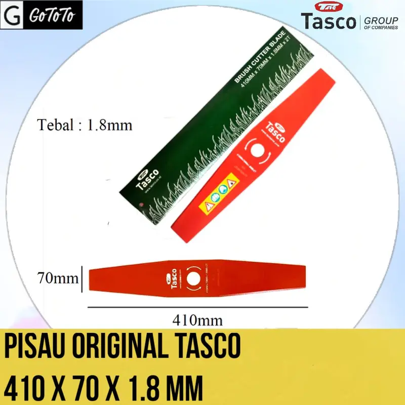 pisau potong pemotong rumput TASCO panjang 2T 410 x 70 x 1,8 MM 1