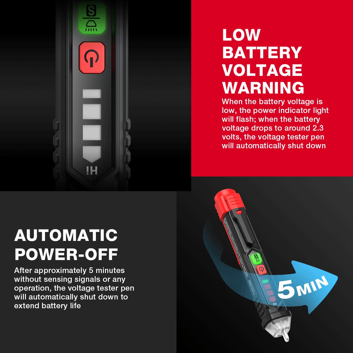 HABOTEST HT90 AC Voltage Detector 12V/48V-1000V NCV Intelligent Test Pen Dual Sensitivity Test Pen Voltage Tester HABOTEST HT90 AC Voltage Detector 12V/48V-1000V NCV Intelligent Test Pen Dual Sensitivity Test Pen Voltage Tester
