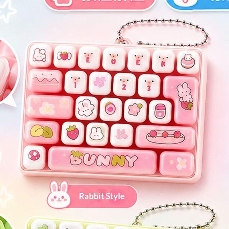 Bàn phím giảm áp lực 26 phím dễ thương hình động vật kèm móc khóa
