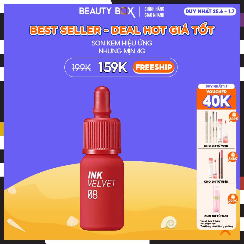 Son Kem Lì Peripera Hiệu Ứng Nhung Mịn Ink Velvet 4g - Cosmetic Women Mỹ Phẩm Trang Điểm