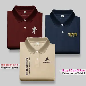 Paket 3 pcs / Polo Shirt Tangan Pendek / Kaos Kerah Wangki / Kaos Polos Seragaman | Formal | Pria Distro T-Shirt Distro Tebal