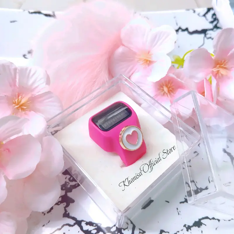 Tasbih digital Led mini cincin tasbih hias tombol tasbih cantik souvenir haji umroh muslim 0